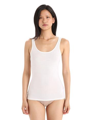 Dámské Spodní Prádlo Icebreaker Merino Siren Tank Top Bílé | CZ 1233TCEV